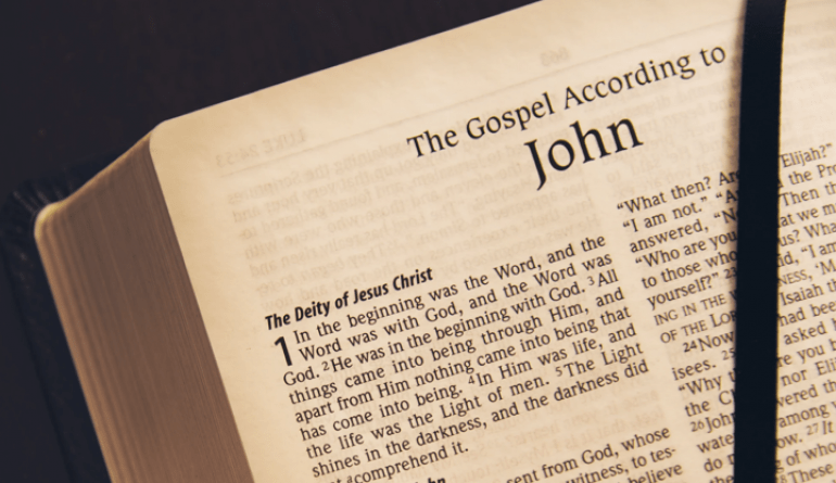 Bible open to book of John